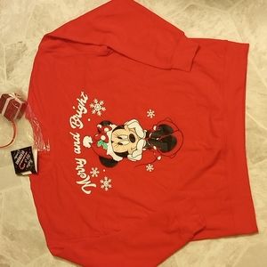 Disney  Christmas Minnie Sweater w/decorative headband